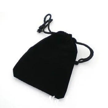 бесплатная доставка 1 шт. черный бархат подарочная сумка ювелирные изделия сумки сумка на шнурке 7x9 см 0