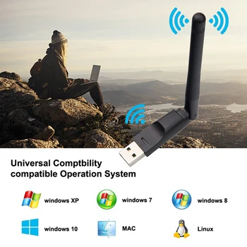 беспроводной мини-адаптер USB Wi-Fi 150 Мбит/с 2,4 ГГц USB2.0 Приемник MT7601 Высокоскоростная антенна локальной сети Wi-Fi 0
