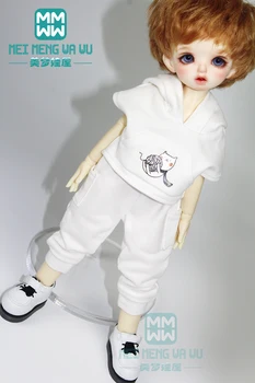 БЖД аксессуары кукла одежда мода Белый спортивный костюм с капюшоном для 27 см--30 см 1/6 БЖД кукла YOSD