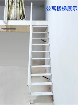 Боковая настенная складная лестница Настенная домашняя чердачная лестница 3