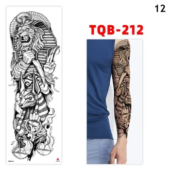 большой размер водонепроницаемая татуировка наклейка длительный мультистайлинг лев волк египет греция крутая временная поддельная татуировка модная татуировка 4