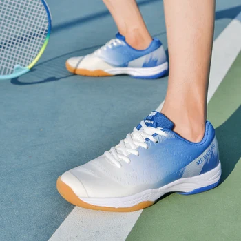 Большой размер Мужчины Бадминтон Теннис Спортивная Тренировочная Обувь Небесно-голубые Женская Спортивная Волейбольная Обувь Настольный Теннис Кроссовки M520 1