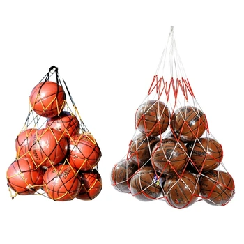  Большой размер сетчатая сумка для хранения спортивных мячей Баскетбольные носители Футбольная сумка для хранения Высокое качество