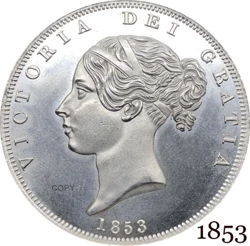 Британские 1853 Половина Кроны Король Георг VI Английский Лондон Королевский монетный двор Позолоченные серебряные монеты 0