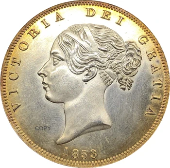 Британские 1853 Половина Кроны Король Георг VI Английский Лондон Королевский монетный двор Позолоченные серебряные монеты 2