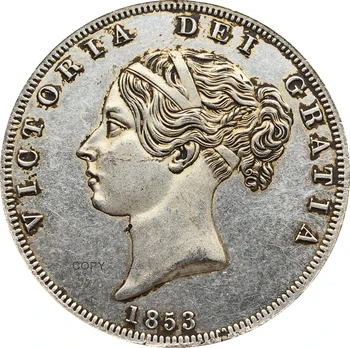Британские 1853 Половина Кроны Король Георг VI Английский Лондон Королевский монетный двор Позолоченные серебряные монеты 4