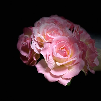 Букет из искусственной шелковой розы, искусственные цветы, искусственная роза, многоцветный, свадьба, украшение рождественской вечеринки, 1 шт 5