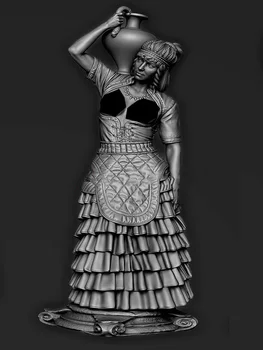 В разобранном виде 1/32 древняя женщина-воин Миниатюрные модели фигурок из смолы Неокрашенные