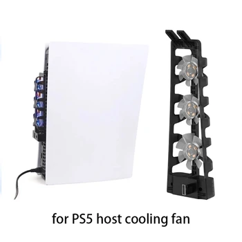 Вертикальная подставка USB с 3 охлаждающими вентиляторами Кулер для консоли PS5 Host Радиатор Рассеивание тепла Игровые аксессуары 1