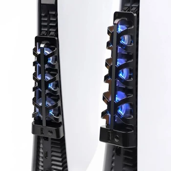 Вертикальная подставка USB с 3 охлаждающими вентиляторами Кулер для консоли PS5 Host Радиатор Рассеивание тепла Игровые аксессуары 4