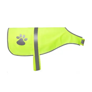 Водонепроницаемый светоотражающий жилет для собак Новый регулируемый куртка для собак высокой видимости На открытом воздухе Флуоресцентная одежда для собак 0