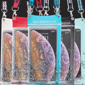 Водонепроницаемый чехол для телефона чехол сумка для iPhone 13 12 11 Pro Max Samsung Huawei P30 Lite WaterProof Мобильный телефон Чехол для мобильного смартфона 0