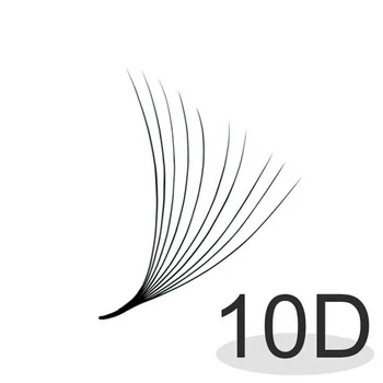  Высокое качество 10D Острые Стеблевые Ресницы Натуральный Завиток 10D Остроконечная Тонкая База Готовые Веера Объем Наращивание ресниц 4
