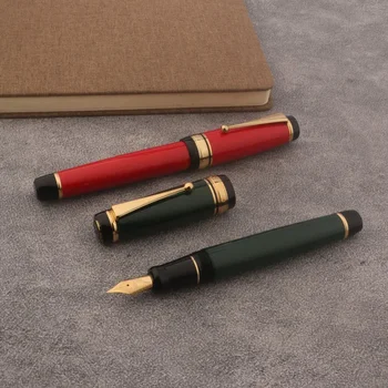  Высококачественная металлическая перьевая ручка Spin Красный зеленый Золотой 35 мм Наконечник Бизнес Офис Школьные принадлежности Каллиграфические ручки для письма