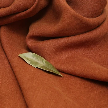  высококачественная ткань для одежды Ramie для дизайнера diy, ткань для вышивания оранжевого цвета для пэчворка