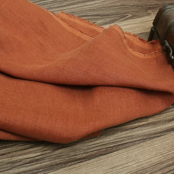  высококачественная ткань для одежды Ramie для дизайнера diy, ткань для вышивания оранжевого цвета для пэчворка 1