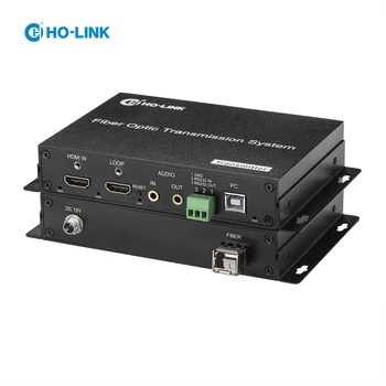  Высококачественный HDMI Передатчик Приемник Волоконно-оптический преобразователь HDMI Волоконно-оптический KVM-удлинитель по оптоволокну 10 км с USB 0