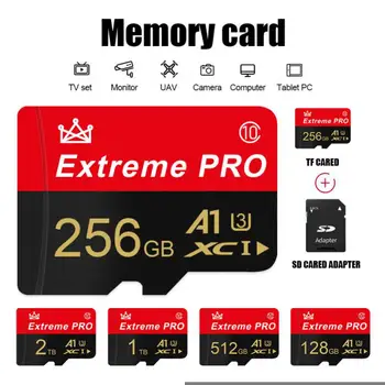 Высокоскоростная карта памяти TF большой емкости 1 ТБ 512 ГБ 256 ГБ V30 A2 Micro TF SD карта флэш-памяти SD C10 UHS-1 для кулачкового ПК 0