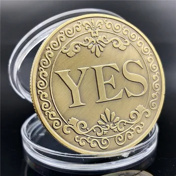 Да или нет Игра Золотая монета Декоративная монета Ремесла Праздничная вечеринка Пользовательская памятная монета Коллекция значков