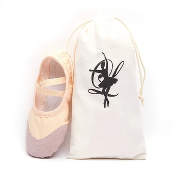Двойная сумка для балетных танцев на шнурке Холщовая балетная сумка для девочек Балетные пуанты Сумки Аксессуары для балетных танцев 0