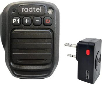 Двусторонняя радиосвязь Беспроводной Bluetooth -совместимый микрофон с динамиком, плечевой микрофон для BaoFeng UV-5R Radtel RT-490 RT-890 RT-470L