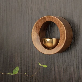 Деревянный металлический дверной звонок в японском стиле, украшение двери, звонок-напоминание ресторана Творчество 0