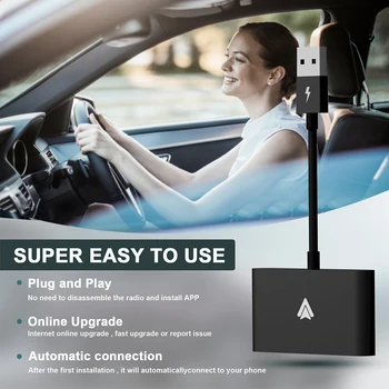 Для Android или Apple Wireless Carplay Dongle,Новый беспроводной автомобильный адаптер для Android,Plug Play WiFi Online Update 3