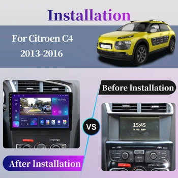 Для Citroen C4 2 B7 2013 2014 2015 2016 Android Авто Радио Мультимедийный плеер Навигация GPS Carplay Сенсорный экран Авто DSP Стерео 1