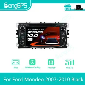 Для Ford Mondeo 2007 - 2010 Черный Android Авто Радио Стерео Мультимедиа DVD Плеер 2 Din Autoradio GPS Navigation PX6 Unit Screen 0
