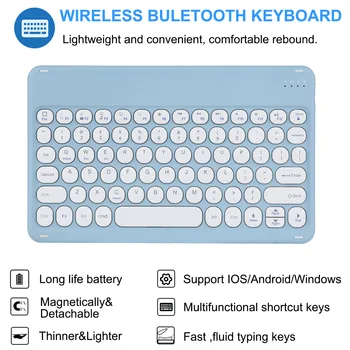 Для iPad Mini 6 Чехол с беспроводной Bluetooth Подставка для клавиатуры для iPad 10.2 Чехол Pro 11 10.9 2021 Air 4 2020 10.9 Чехол Мышь Funda 4