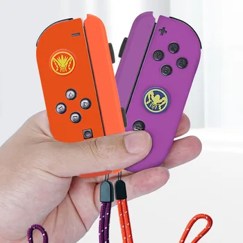 Для Nintendo Switch/OLED JoyCon Сменный корпус Корпус Корпус Контроллер Корпус Оболочка PM Алый и Фиолетовый 2