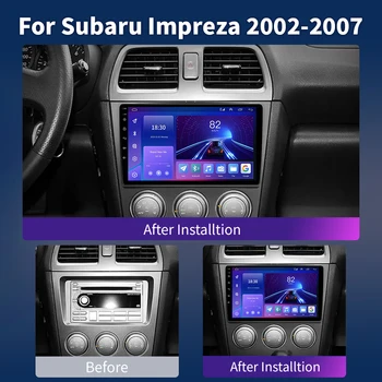 для Subaru Impreza GD GG 2002 - 2007 Автомагнитола Мультимедиа Видеоплеер Навигация стерео GPS Android 13 1