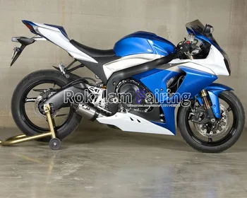 Для Suzuki K9 GSXR1000 2009-2016 GSX-R1000 09 10 11 12 15 16 Синий белый мотоцикл ABS Обтекатель (литье под давлением)