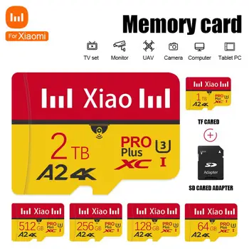 Для Xiaomi Micro Memory SD TF Card 2 ТБ 1 ТБ Карта памяти Flash Class 10 SD Карта 512 ГБ 256 ГБ 128 ГБ TF Flash для телефона Дрон PS4 PS5 0