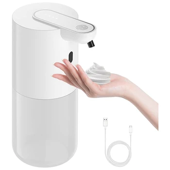  дозатор мыла премиум-класса, автоматический бесконтактный дозатор пенного мыла объемом 400 мл с регулируемой четвертой передачей для ванной комнаты и кухни