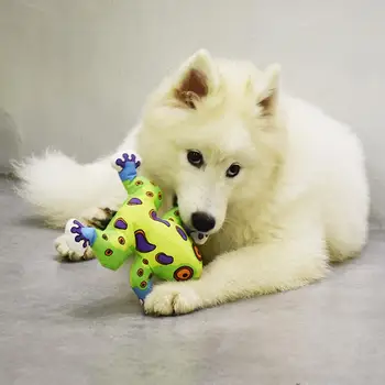 Домашнее животное Собака Мультяшные жевательные игрушки Устойчивые к укусам Устойчивые к разрывам Скрипучие жевательные зубы Молярные интерактивные звуки Тренировочная игрушка