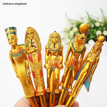 Египетский фараон Синие чернила Шариковая ручка Горячее тиснение Мумия Пишущая шариковая ручка 2022 Новогодние подарки