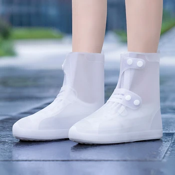 Женщины Водонепроницаемые нескользящие чехлы для обуви Бытовые силиконовые дождевики Детские резиновые сапоги Утолщенный износостойкий чехол для ног 4