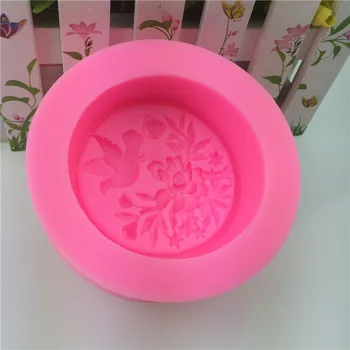 Животное Птица Цветок Роза 3D шоколадное мыло Формы DIY помадка инструменты для украшения торта силиконовая форма кухонная посуда для выпечки 4