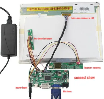 ЖК-ДИСПЛЕЙ LVDS VGA Комплект платы контроллера DVI M.NT68676 Для LP154WX4-TLAB/TLB1/TLB2/TLB4/TLB5/TLC1/TLC2/TLC3 1280*800 15,4-дюймовая панель Экран 4