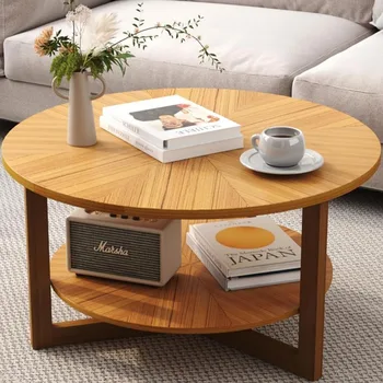 Журнальный столик круглый дерево, натуральное дерево, круглый массив дерева в центре большой круглый журнальный столик для гостиной
