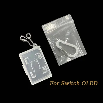  Замена прозрачного брелка Коробка для переключателя OLED Специальный карман для карты Портативный держатель для хранения игровых карт Micro SD Карта