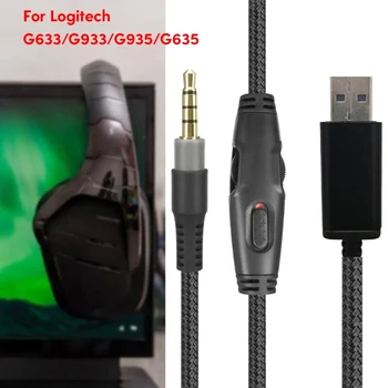 Запасной кабель гарнитуры 3,5 мм для наушников Logitech G633 / G933 / G935 / G635 Погрузитесь в музыку Улучшенный игровой процесс