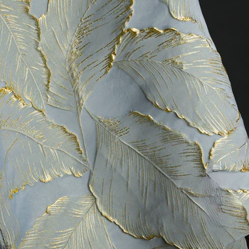 Золотое шелковое жаккардовое платье из жаккардовой ткани для домашнего ношения оптом ткань на метр для шитья diy полиэстер спандекс материал 0
