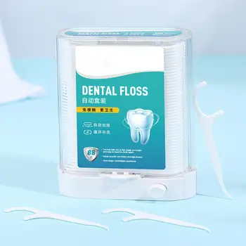 Зубная нить Пластиковая коробка для зубной нити Пыленепроницаемая глубокая очистка Универсальный очиститель зубной нити для ухода за больными 4