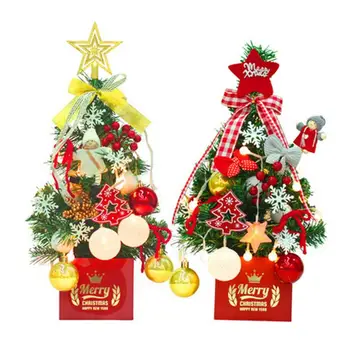 Искусственные рождественские елки Star Treetop Искусственные украшения для стола 45 см / 17,72 дюйма Мини Рождественские елки Украшение для вечеринки 0