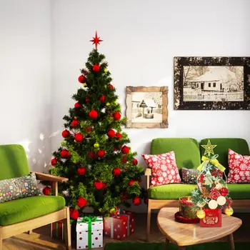 Искусственные рождественские елки Star Treetop Искусственные украшения для стола 45 см / 17,72 дюйма Мини Рождественские елки Украшение для вечеринки 3
