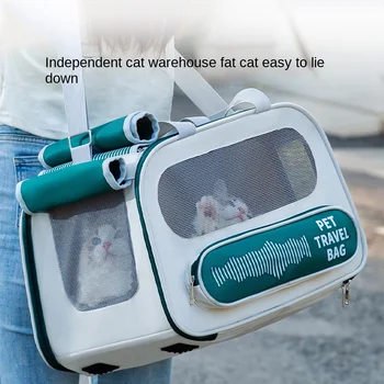 Исходящая сумка для кошек Дышащая сумка через плечо большой емкости Космическая капсула Сумка для собак Автомобильные аксессуары Портативный рюкзак для домашних животных