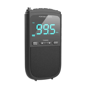 Карманный AM FM Walkman Портативный транзисторный радиоприемник с цифровой настройкой, ЖК-экраном, стереонаушниками, таймером сна