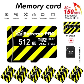 Карта памяти 1 ТБ 2 ТБ TF Карта памяти A2 V60 Высокоскоростная карта памяти 128 ГБ 256 ГБ 64 ГБ для смартфона/планшета/камеры/приборной панели